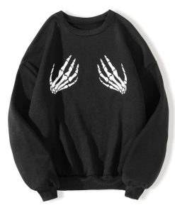 Boobs Skeleton Hand Sweatshirt
