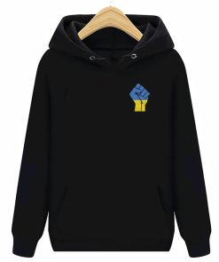 I Stand With Ukraine Pocket Print Hoodie