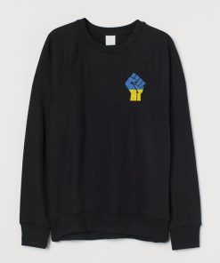 I Stand With Ukraine Pocket Print Sweatshirt