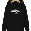 Shark Print Logo Hoodie