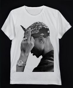 Tupac Middle Finger Graphic T-Shirt