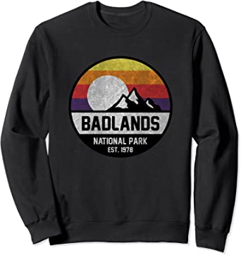 Badlands National Park Retro Mountain Sweatshirt