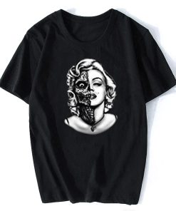 Marilyn Monroe Hald Skull T-Shirt