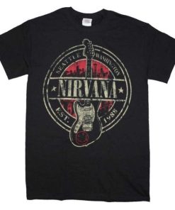 Nirvana Established 1988 Guitar Stamp T Shirt