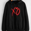 XO Red Print Hoodie
