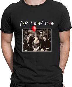 Friends Horror Halloween T-Shirt Michael Myers Jason Horror Scary Movies Gift Tee Shirt for Women Men