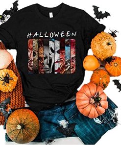 Funny Friends Horror Halloween T-Shirt Michael Myers Jason Horror Scary Movies Gift T-Shirt