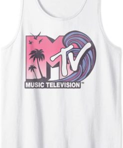 MTV Beach Wave Retro Logo Tank Top