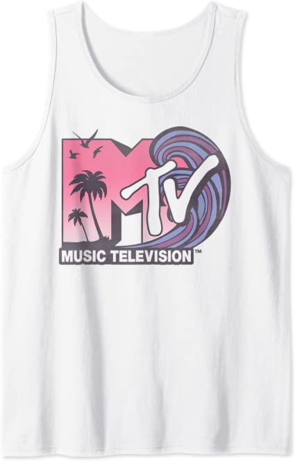 MTV Beach Wave Retro Logo Tank Top