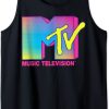 MTV Logo Fluorescent Colors Tank Top