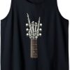 Rock On Guitar Neck - With A Sweet Rock & Roll Skeleton Hand Tank Top