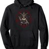 Satanic Pentagram 666 Baphomet Ritual Goth Pullover Hoodie
