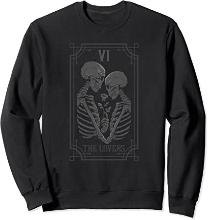 The Lovers Tarot Card Occult Goth Halloween Gothic Sweatshirt