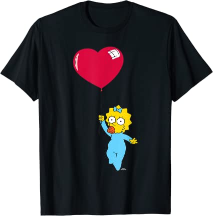 The Simpsons Maggie Heart Balloon Valentine's Day T-Shirt