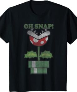 Super Mario Piranha Plant Oh Snap Vintage T-Shirt