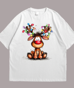 Christmas Baby Deer Front White