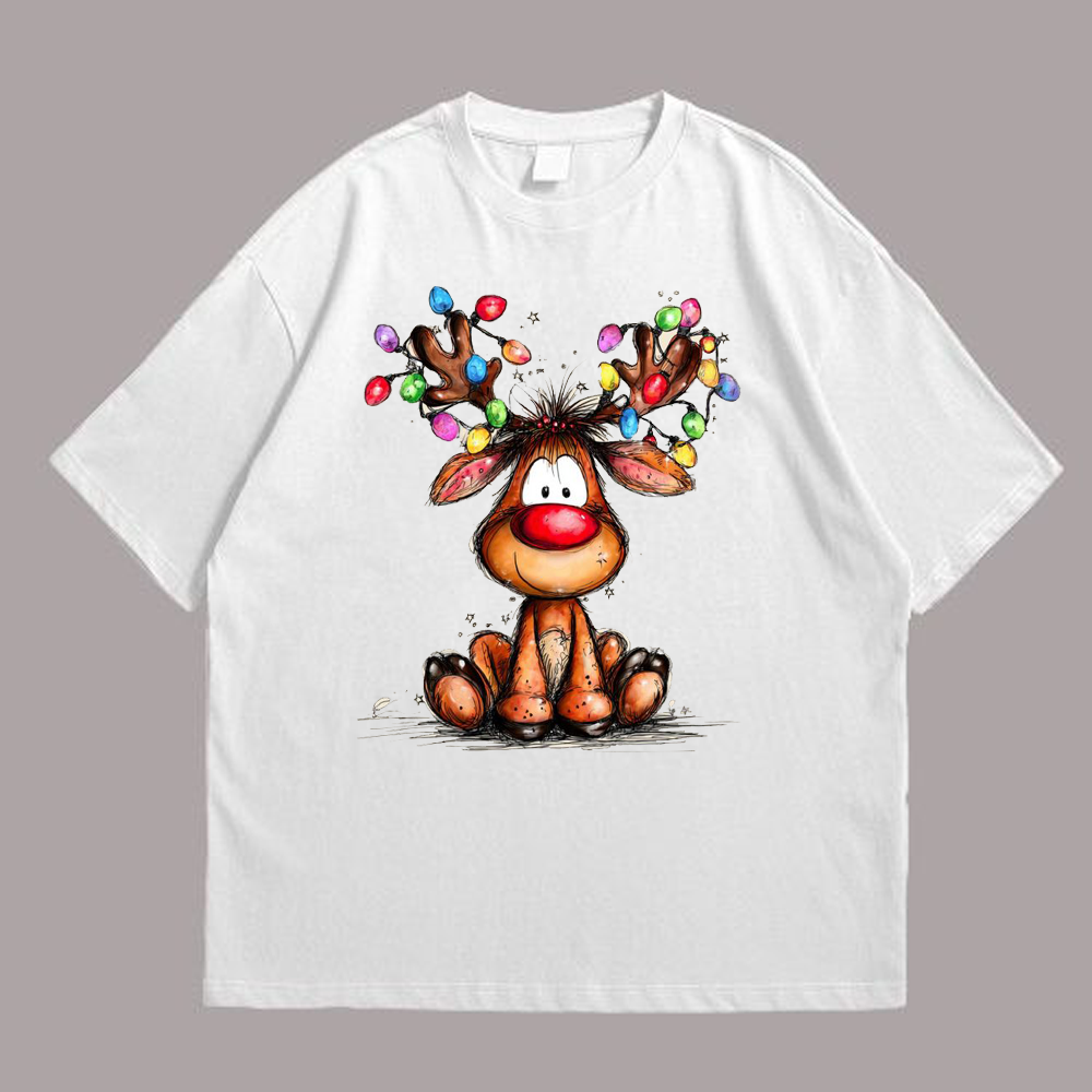 Christmas Baby Deer Front White