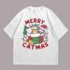 Christmas Cat Front White