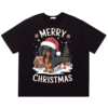 Dachshund Merry Christmas Classic T-Shirt Front Black
