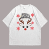 Deer Christmas Front White