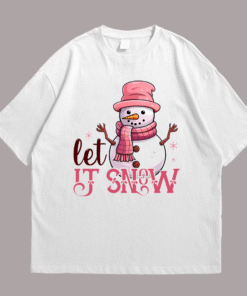 Let It Snowman Front White