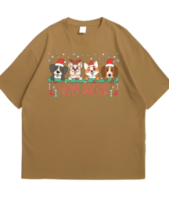 merry christmas with cute dogs for christmas Front Sand