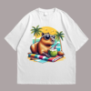 Chill Like a Capybara Front White