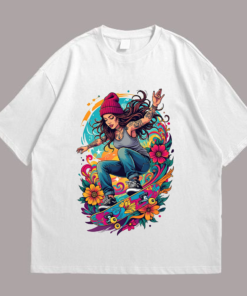 Floral Skate Freedom Tshirt