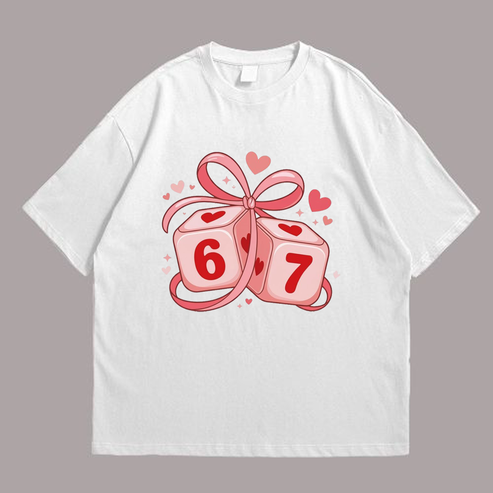 Six Seven Valentines Coquette Funny Tshirt