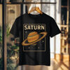 Saturn Planet Solar System Stars Universe Sunny Gift Tee Black T Shirt
